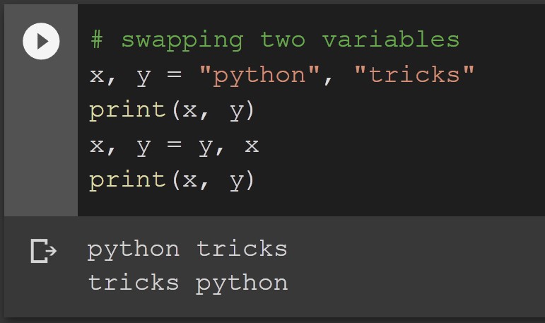 swapping variables