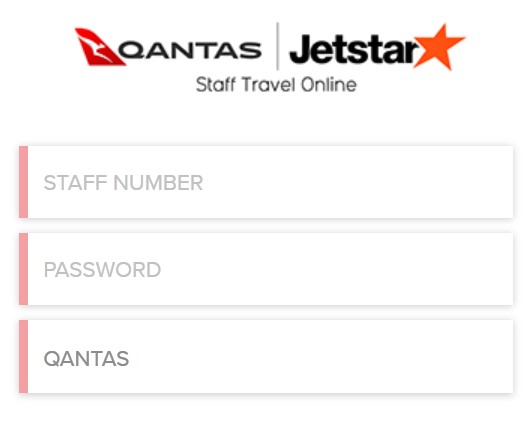 qantas staff travel portal